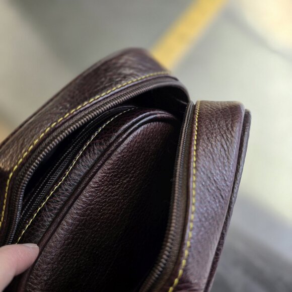 Parker Men's Luxury Zip-close Nesting Leather Toiletry BAG (set of 2) - Picture 9 of 9